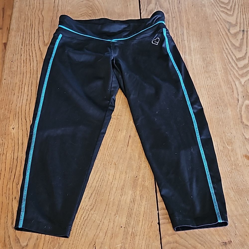Aeropostale Live Love Dream Black Cropped‎ Capri Leggings Women's XS